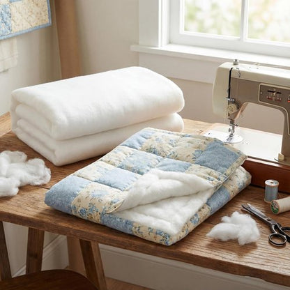 HunnmingRe Quilt Batting - Thick Fluffy Cotton for Sewing & Craft Projects | 58 Inch x 3 Ft