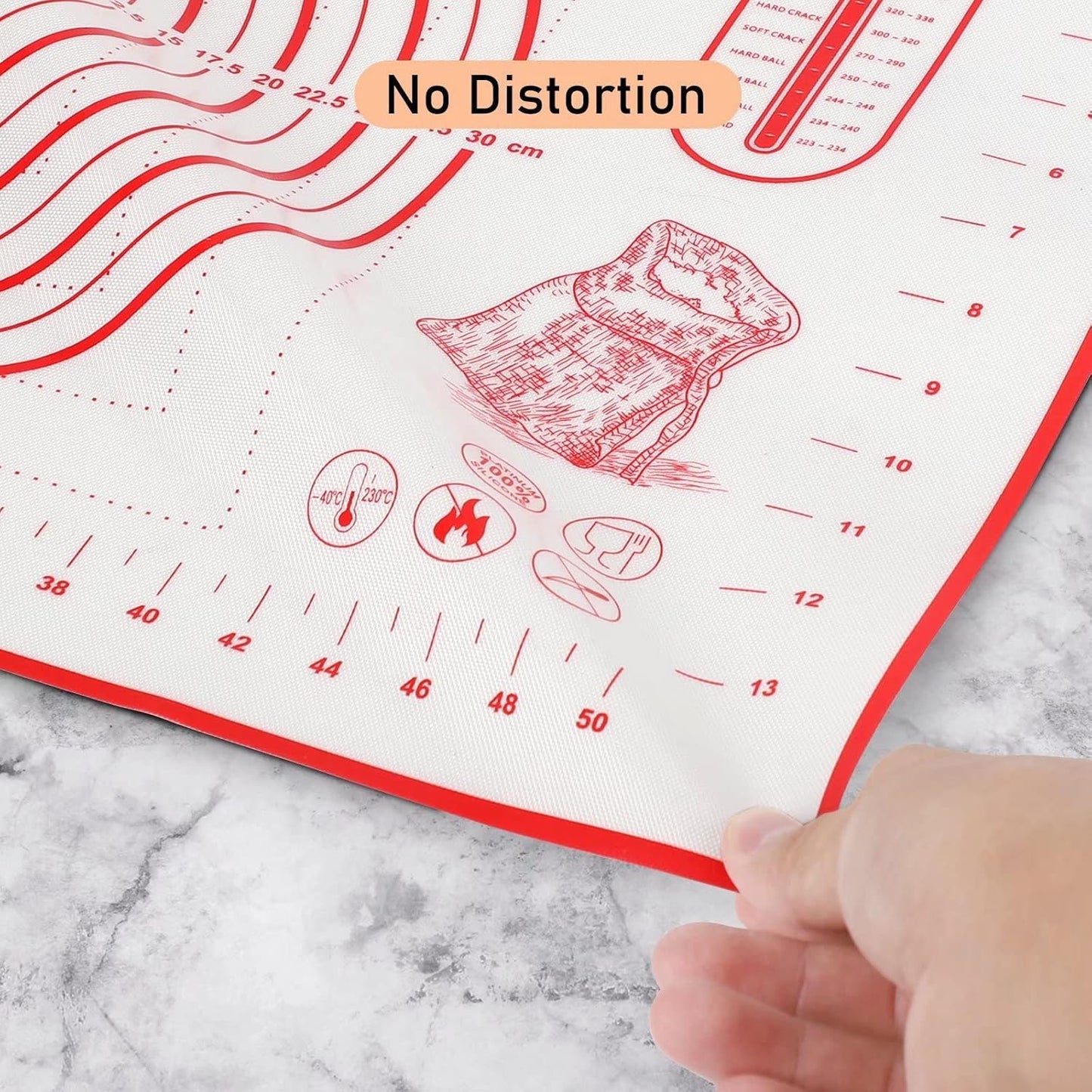 Skiennix Silicone Pastry Baking Mat - Large 16x24 Inch Non-Stick Rolling Sheet for Cookies & Pizza