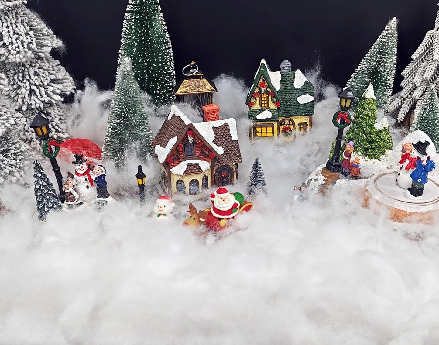 Skiennix Christmas Fake Snow Decor - 11.3 Ounce Fluffy Fiber Cotton for Winter Mantle & Village