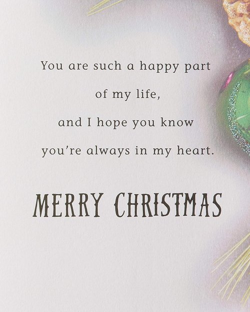 American Greetings Christmas Card - Festive Ornaments & Pine Branches | Perfect Holiday Greeting for Friends