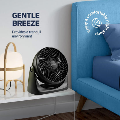 NEXAIR 7" Portable Turbo Fan - 3 Speed Adjustable Air Circulator | Quiet & Durable for Home & Office