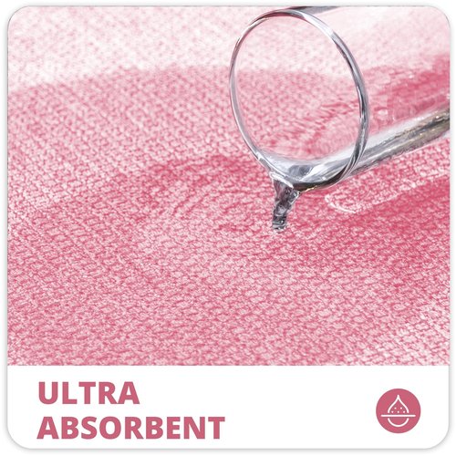 Bath Mat,Ultra Thin Bathroom Rugs,Rubber Bath Mats for Bathroom,No Slip Bath Rugs,Quick Dry,Machine Washable,Low Pile,Absorbent,Shower Outside,Sink,Home Decor Accessories.Pink,1'5"x2'3"(17x27inch)