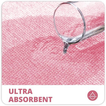 Bosap Bath Mat,Ultra Thin Bathroom Runner Rugs,Large Bath Mats for Bathroom,Quick Dry,Non-Slip,Machine Washable,Low Pile,Bath Rug,Shower Outside,Sink,Home Decor Accessories.Pink,3'x5'(36x60inch)