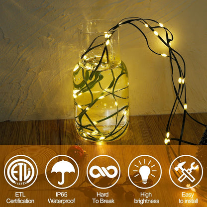 WATERGLIDE 328 FT Extra Long Fairy String Lights - 1000 LED Waterproof Outdoor Decor | Warm White