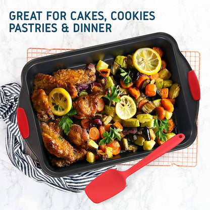 Skiennix 15-Piece Nonstick Baking Pan Set - Premium BPA-Free Bakeware with Cookie Sheets, Muffin Pan & Utensils | Black