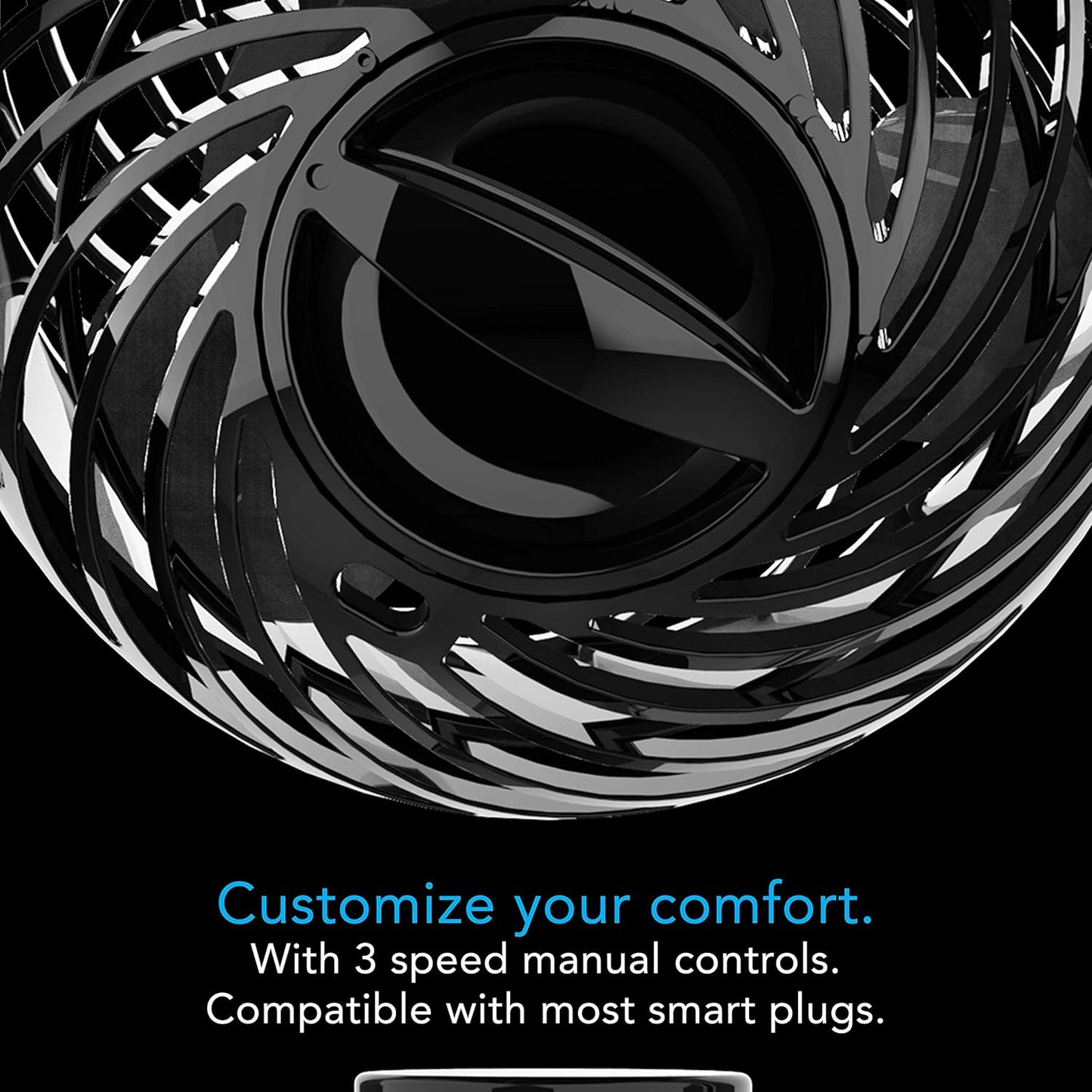 Vornado Pivot Clip Desk Fan - Portable 3-Speed Air Circulator with 360° Adjustable Axis | Whisper Quiet, Black
