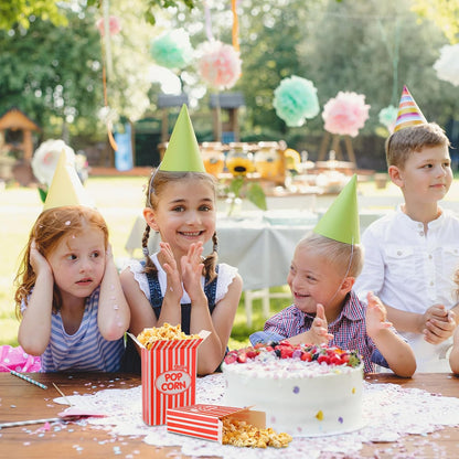 Xinnun 300 Pcs Disposable Popcorn Boxes - Oil Proof, Leak Proof, 1 oz Size | Red Striped Design for Parties
