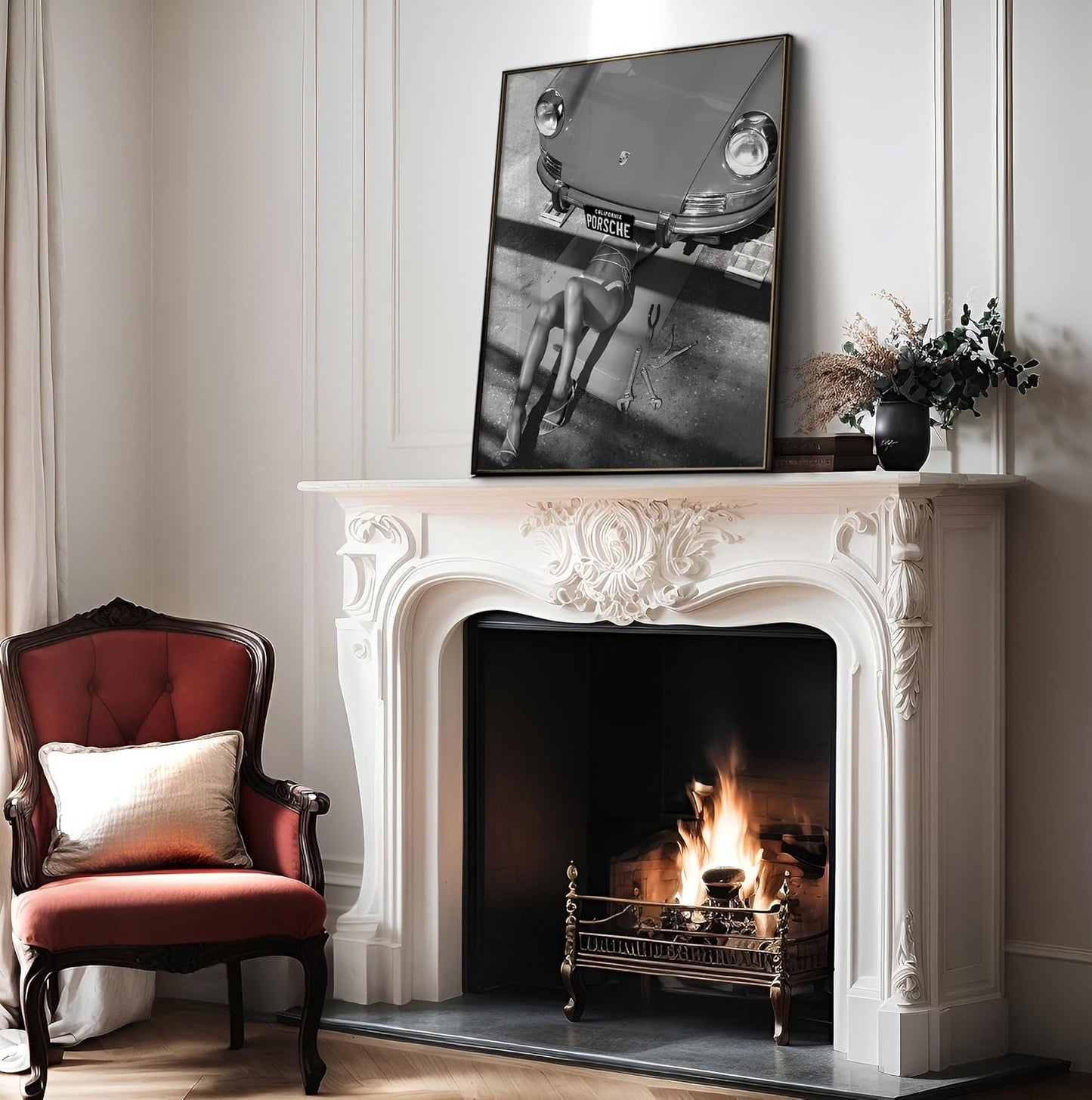 Poster Master Classic Car Poster - Sexy Mechanic Print for Car Enthusiasts - 8x10 Unframed Wall Art