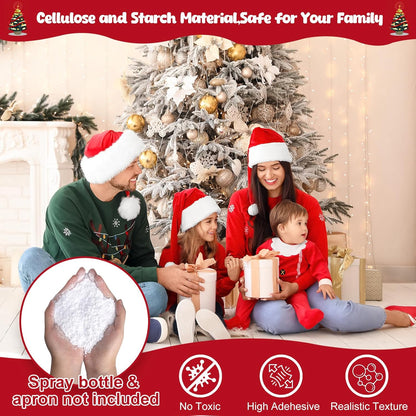 PJT Snow Flocking Powder - 0.85LB Self-Adhesive Fake Snow for Christmas Trees & Winter Crafts