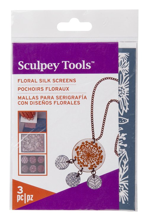 Sculpey Floral Silkscreen Kit, Florals