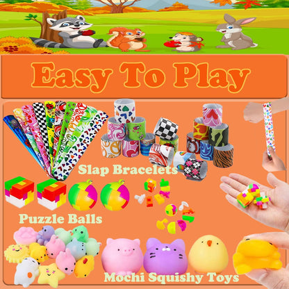Skiennix 118 Pcs Fidget Treasure Box Toys - Perfect Party Favors & Goodie Bag Stuffers for Kids Ages 4-12