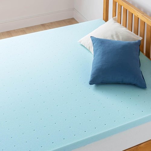 Best Price Mattress 1.5 Inch Memory Foam Mattress Topper - Cooling Gel Infusion, CertiPUR-US Certified, Queen Size
