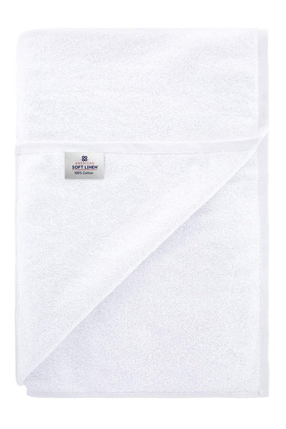 American Soft Linen 100% Cotton 600 GSM Turkish 40x80 Oversized Bath Towel Sheet, Extra Large Adult Towels for Bathroom, White Bath Sheet