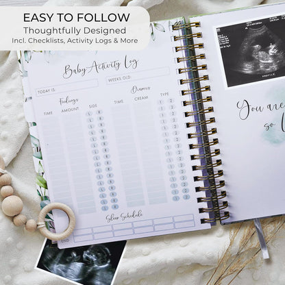 Pregnancy Journal by [Brand Name] - Memory Book with Stickers & Keepsake Pocket | Ideal Gift for First-Time Moms