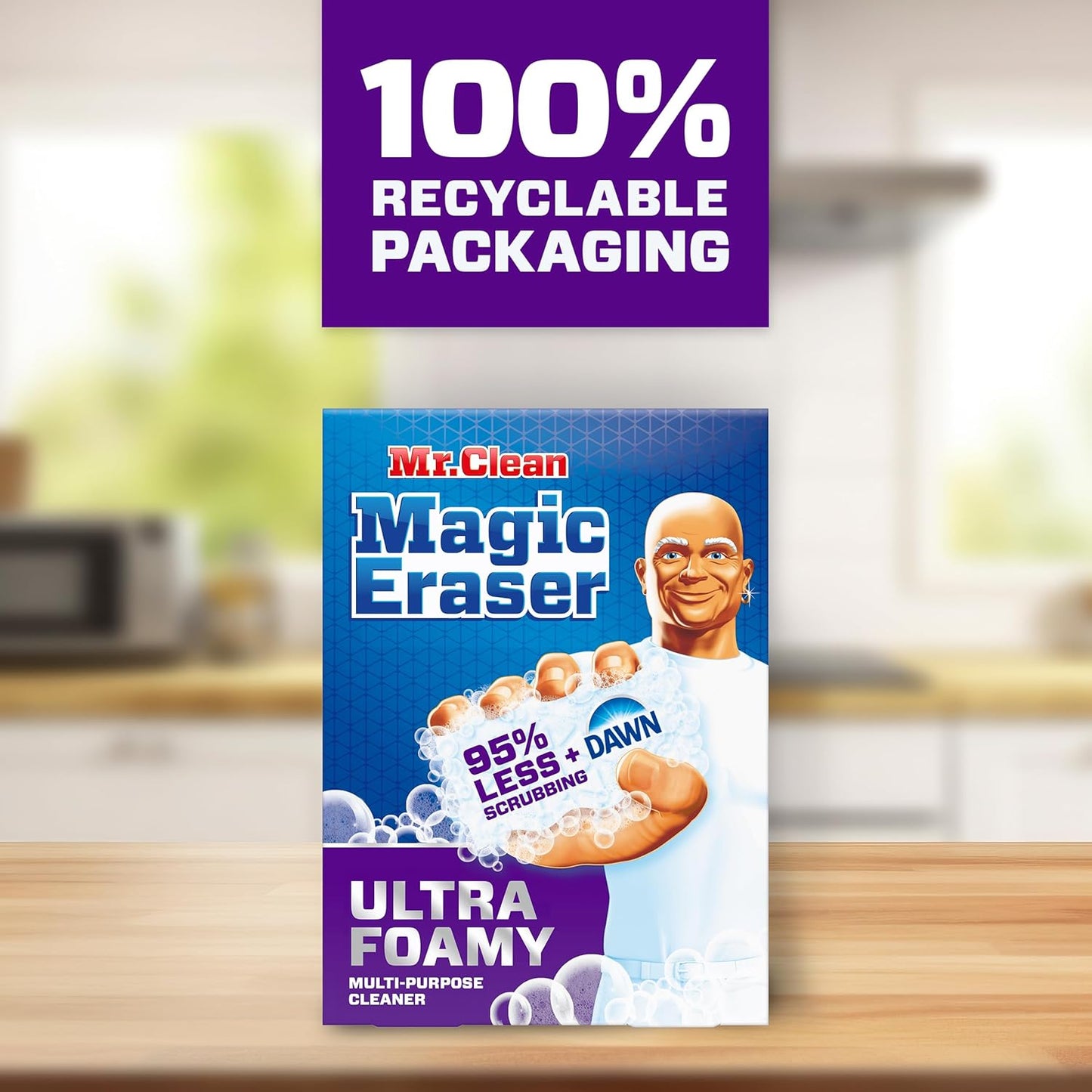 Mr. Clean Magic Eraser - Ultra Foamy All-Purpose Cleaning Sponge - 5 Count for Kitchen & Bathroom