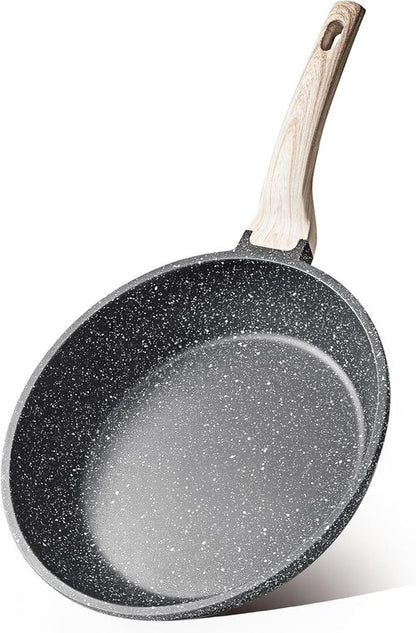 CAROTE Non-Stick Frying Pan | Healthy Granite Chef Pan with Heat-Resistant Handle - 12" Black