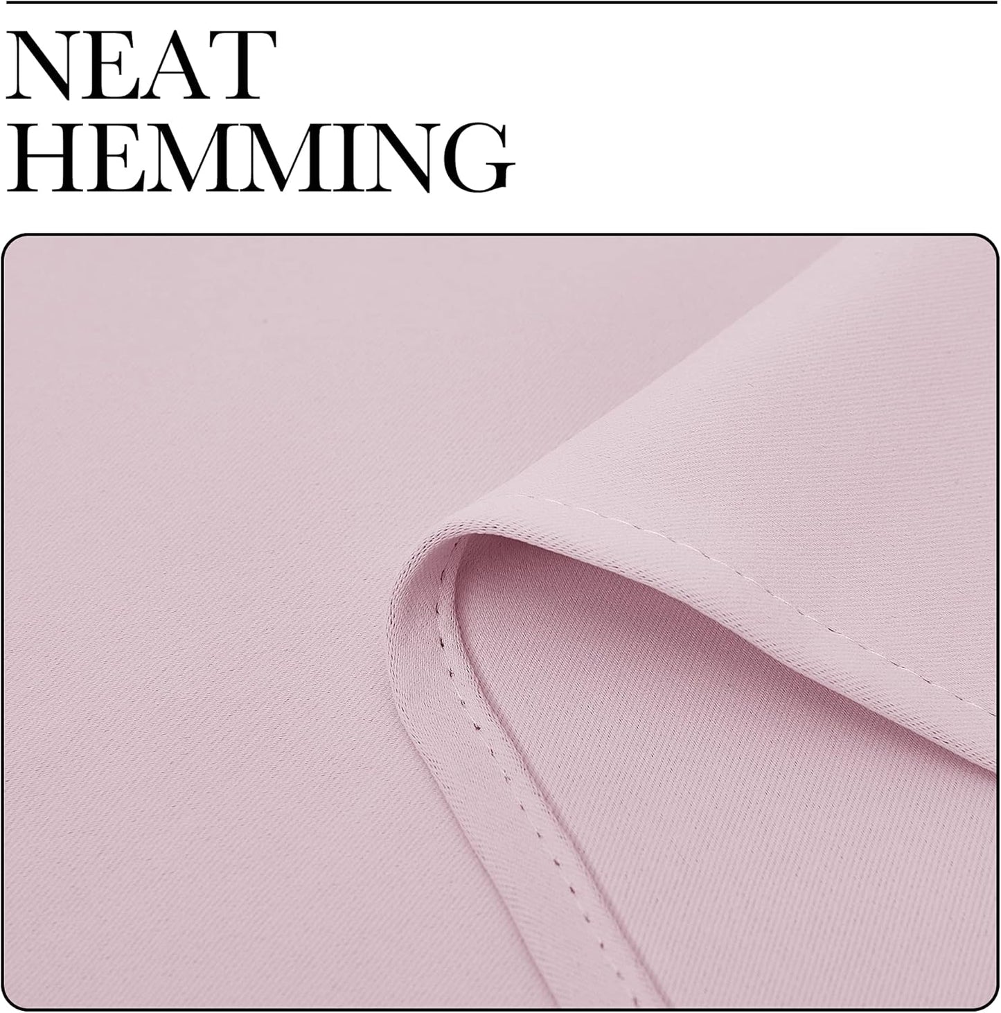 NICETOWN Baby Pink Blackout Curtains - Thermal Insulated 102" Long Drapes for Large Windows | 2 Panels, 55" Wide