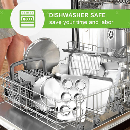 P&P CHEF 6-Piece Toaster Oven Bakeware Set - Stainless Steel, Non-Toxic & Easy to Clean