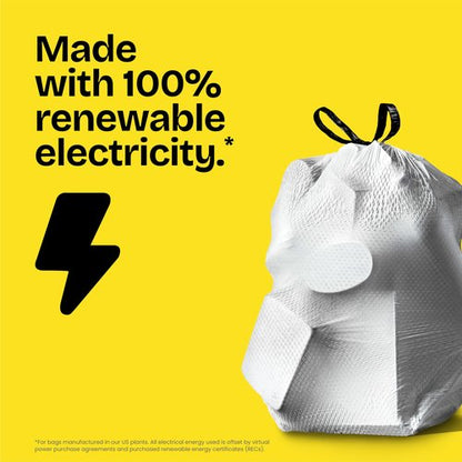 Glad ForceFlex Tall Kitchen Drawstring Trash Bags, 13 Gal, Gain Lemon Zest, 40 Ct (Package May Vary)