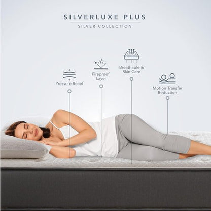 EPITEX Silverluxe Plus Twin Mattress - 10 Inch Gel Memory Foam with Pocket Springs | Medium Firm, Gray