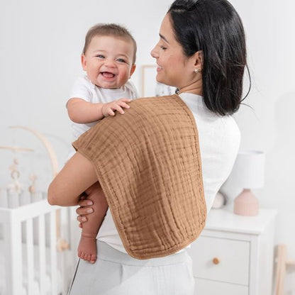 Comfy Cubs Muslin Burp Cloths - Ultra Absorbent 100% Cotton, 20" x 10", Pack of 10 | Soft & Gentle for Babies