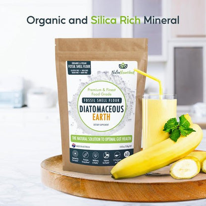 Fossil Shell Flour Powder - Organic Detox & Digestive Health Supplement | Silica-Rich, 250g