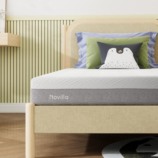 Novilla Twin Mattress - 6-Inch Gel Memory Foam for Cool Sleep & Pressure Relief | Medium Firm Twin Size