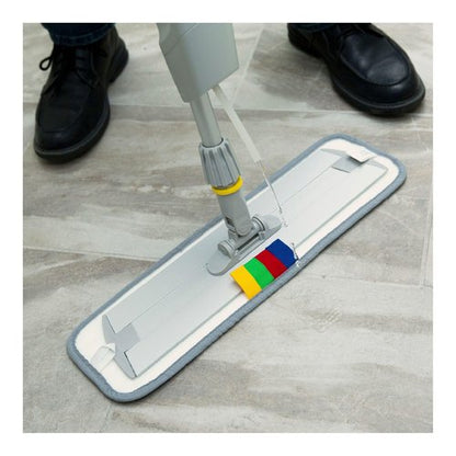 Boardwalk BWKBWMS16MFM 59 in. Bucketless Microfiber Mop System Kit, Gray, Plastic