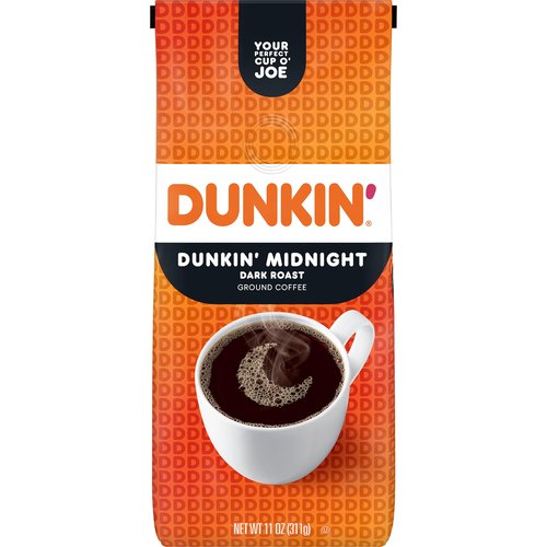 Dunkin’ Midnight Dark Roast Ground Coffee, 11 Ounce (Pack of 1)