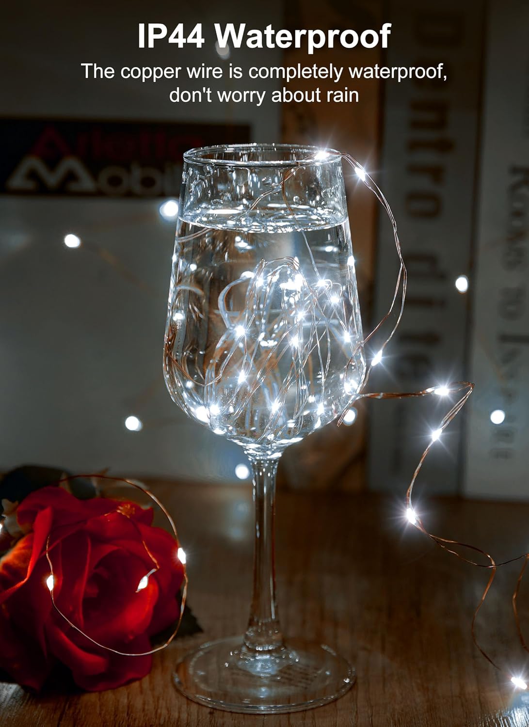 33Ft 100LED Outdoor String Lights - Pure White Fairy Lights with Remote | Waterproof Twinkle Lights for Indoor & Outdoor Decor