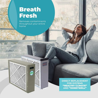Lennox X6675 Air Filter - MERV 16 Carbon Clean Home Furnace Filter | 20x25x5 Size, 2-Pack with Cleaning Cloth
