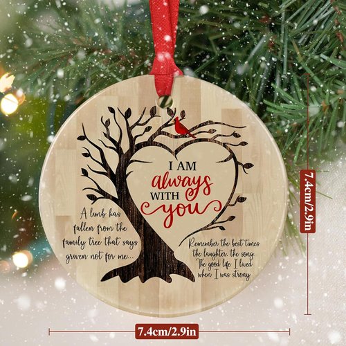 Jocidea Memorial Christmas Ornament - "I Am Always with You" - Heartfelt Condolence Gift