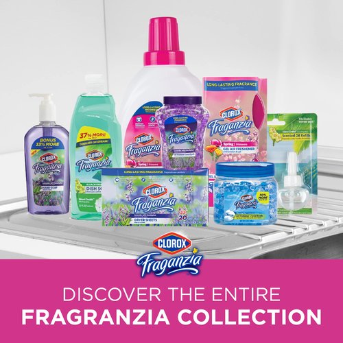 Clorox Fraganzia Crystal Beads Air Freshener, Long Lasting Room Deodorizer and Odor Eliminator Gel Beads to Freshen Home, Car, or Office, Island Escape Scent, 12 Fl Oz - 12 Pack