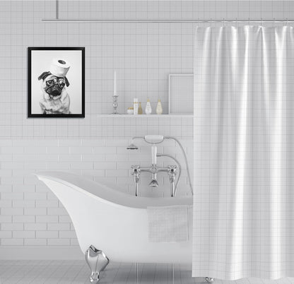 Regine Switzerland Funny Bathroom Wall Art - Aesthetic Black and White Canvas Decor | Framed Design