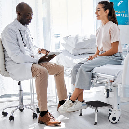 Vaunn Medical Foot Step Stool - Heavy-Duty 350lbs Capacity | Welded Steel Legs & Anti-Skid Rubber Platform