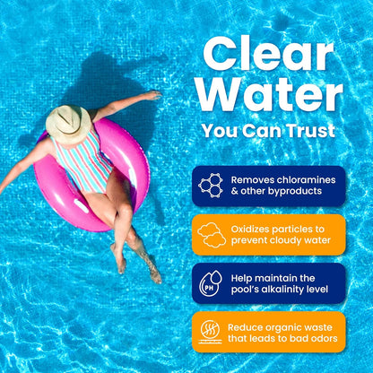 Pool Shark 68% Calcium Hypochlorite Pool Shock - 12 Pack Chlorine Granules | 1 lb Bags for Inground & Above Ground Pools