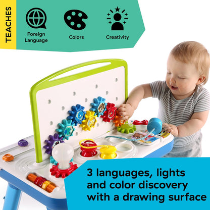 Baby Einstein Curiosity Table - Montessori Activity Play Station for 12 Months & Up | Interactive Floor Toy