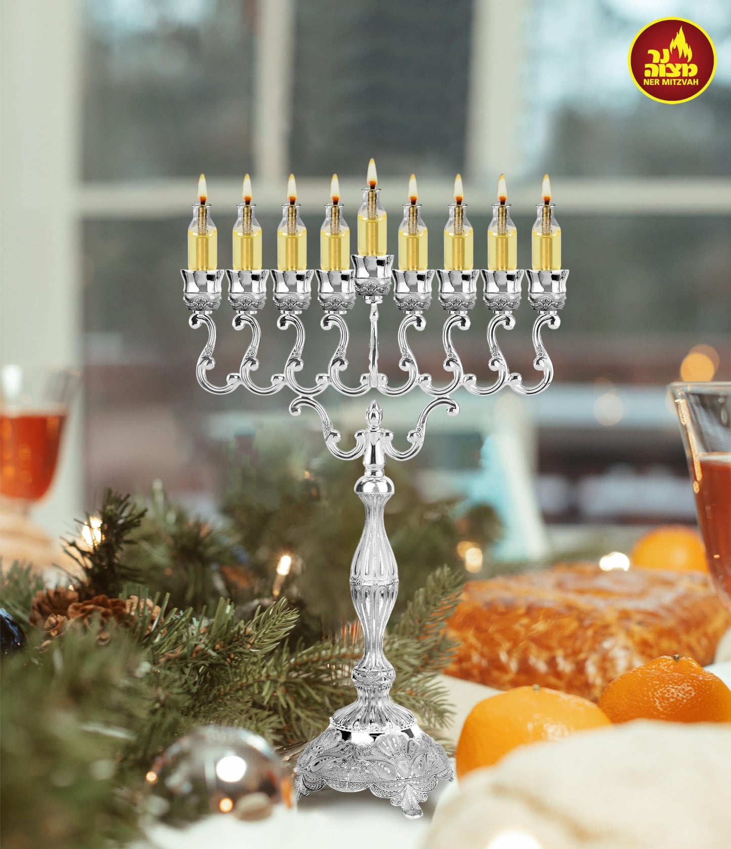 Ner Mitzvah Pre Filled Hanukkah Menorah Oil Cups, 100% Olive Oil Menorah Cups with Wick Ready to Use, Ohr Lights (Pack of 44), X - Small (Burns Approx 45 Minutes)
