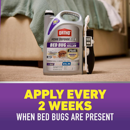 Ortho Home Defense Max Insect Spray - Effective Bed Bug, Flea & Tick Killer with Comfort Wand, 1 Gallon