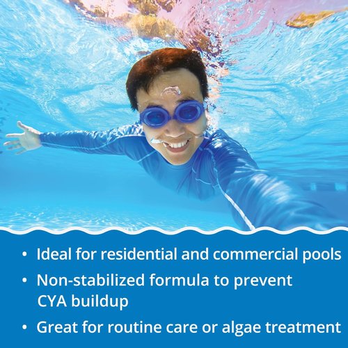 In The Swim Pool Shock - 68% Cal-Hypo Granular Sanitizer for Crystal Clear Water - 12 x 1 lb