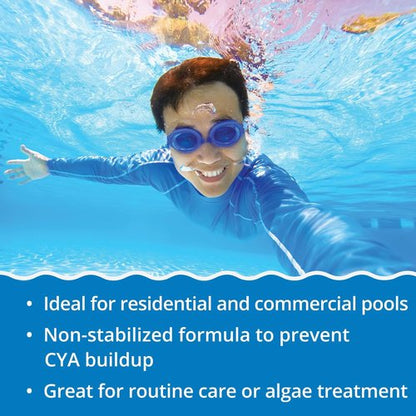 In The Swim Pool Shock - 68% Cal-Hypo Granular Sanitizer for Crystal Clear Water - 12 x 1 lb