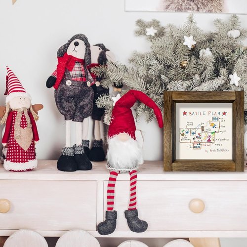 Home Alone Christmas Decorations - Funny Holiday Wooden Sign Art Print | Indoor Table & Wall Decor