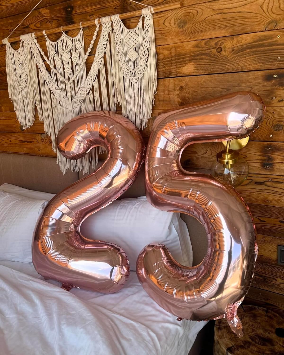 Rose Gold Number 2 Balloon - 40 Inch Birthday Decoration for Second Birthday Party Supplies