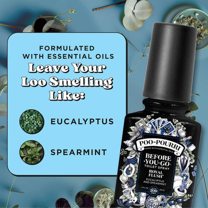 Poo-Pourri Before-You-Go Toilet Spray - Royal Flush, Eucalyptus & Spearmint, 2 Fl Oz