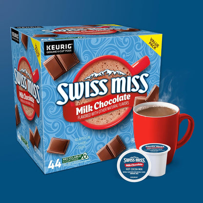 Swiss Miss Hot Cocoa K-Cup Pods - Rich Milk Chocolate Flavor | 44 Single-Serve Pods