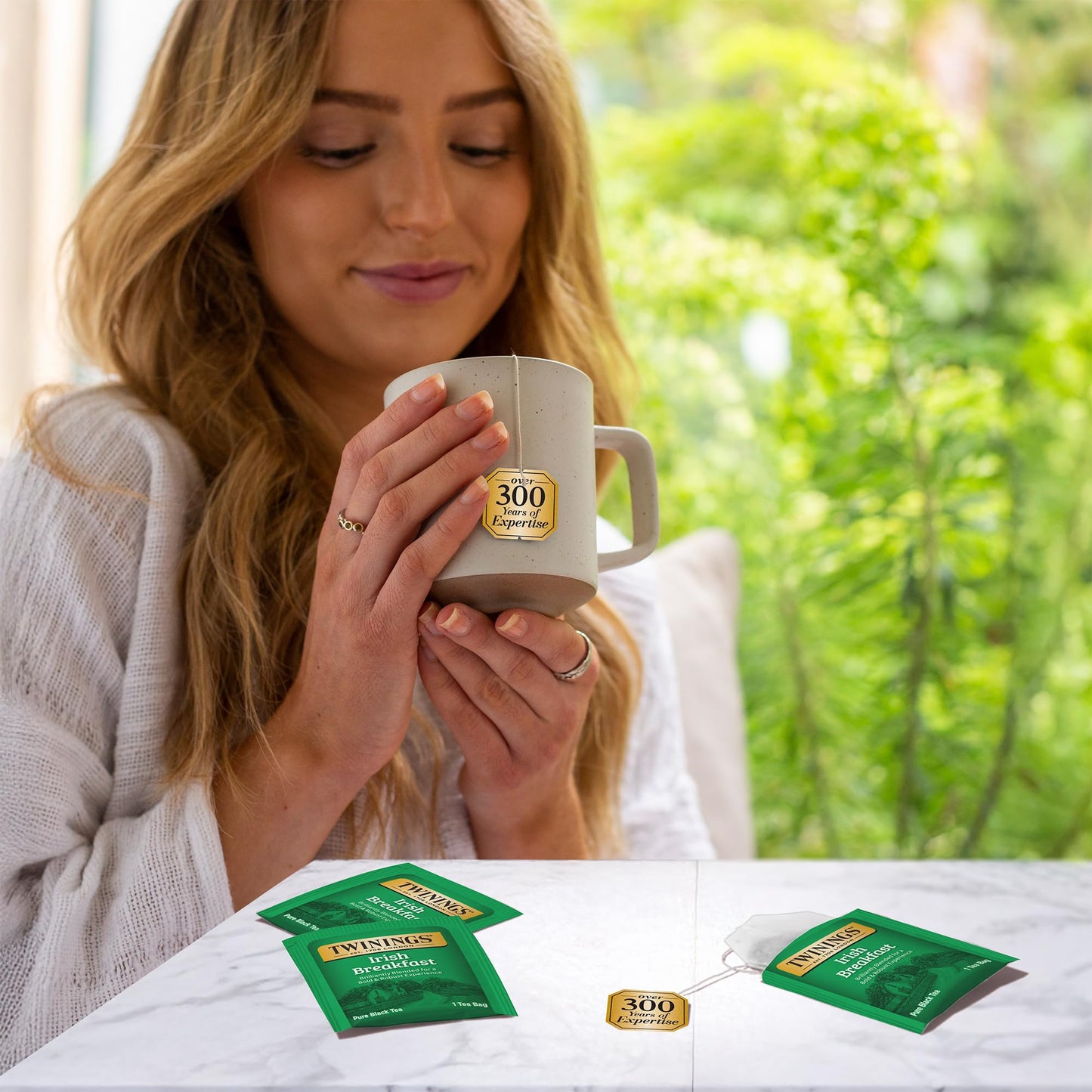 Twinings Irish Breakfast Black Tea Individually Wrapped Bags, 50 Count (Pack of 6), Flavourful, Bold, Robust, Caffeinated, Enjoy Hot or Iced, 300 Teabags