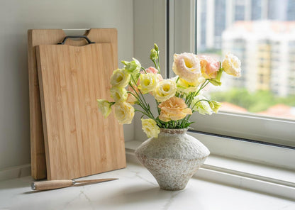 Rustic Farmhouse Ceramic Vase - Handcrafted Distressed White Pottery for Home Decor | Perfect for Centerpieces & Gifts