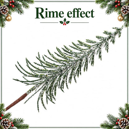 9 Pcs Mini Alpine Christmas Trees Set - Green & White Snow Decor, 12.5in, 12in, 10.5in Variation Green+1in