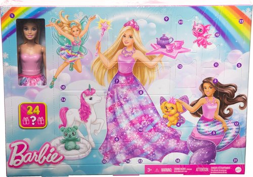 Barbie Dreamtopia Advent Calendar - Fantasy-Themed with 24 Daily Surprises, Dolls & Accessories