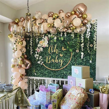 Blush Rose Gold Balloon Garland Kit - 119 Pieces of Peach Pink & Metallic Confetti for Celebrations
